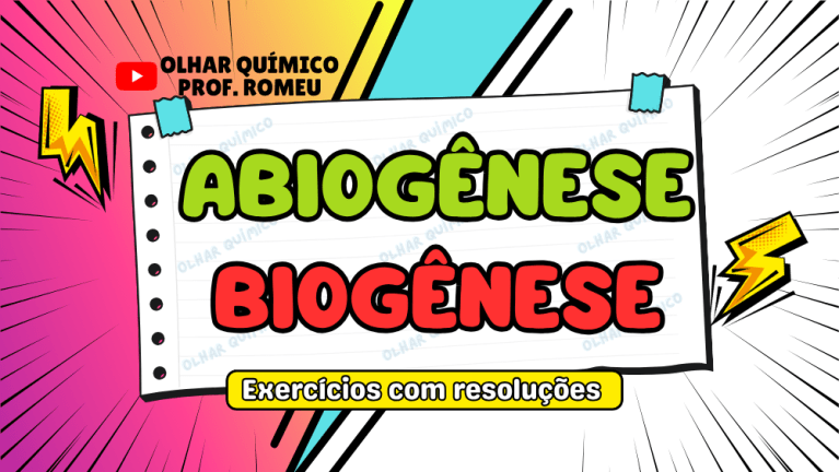 Exercícios de Abiogênese e Biogênese com Gabarito e Resolução